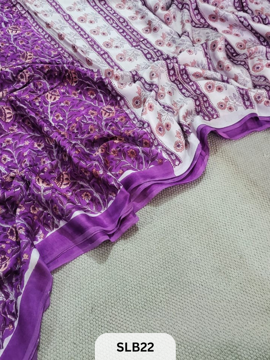 NASPHAL AJRAKH VANASPATHI MODAL HANDBLOCK PRINT SAREE