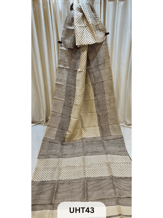 PURE MURSHIDABAD HANDPAINTED SAREE