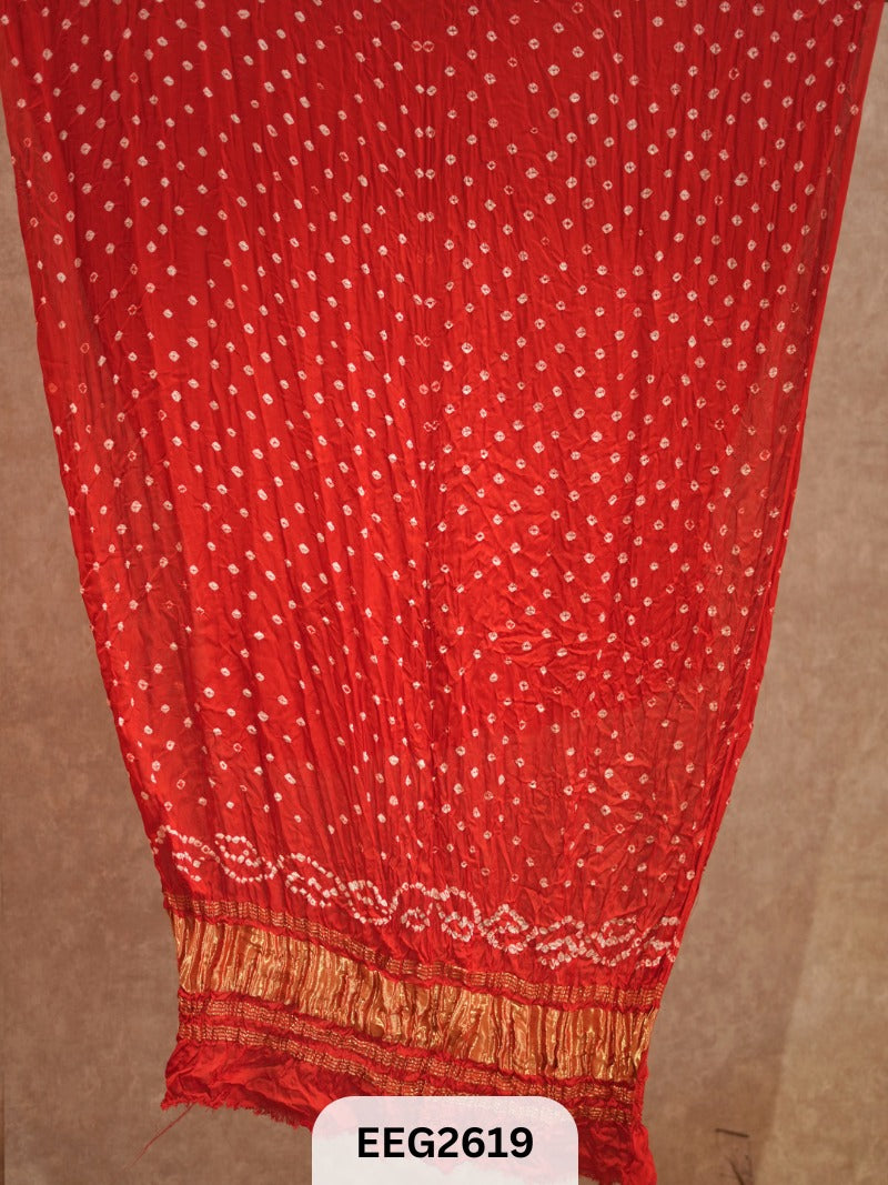 MODAL BANDHEJ DUPATTA WITH TISSUE BORDER