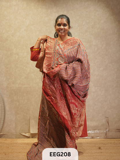 AJRAKH DOLA SILK SAREE