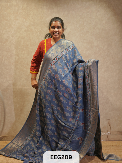 AJRAKH DOLA SILK SAREE