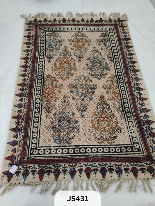 KALAMKARI PRINT FLOOR MAT (2X3 FEET)