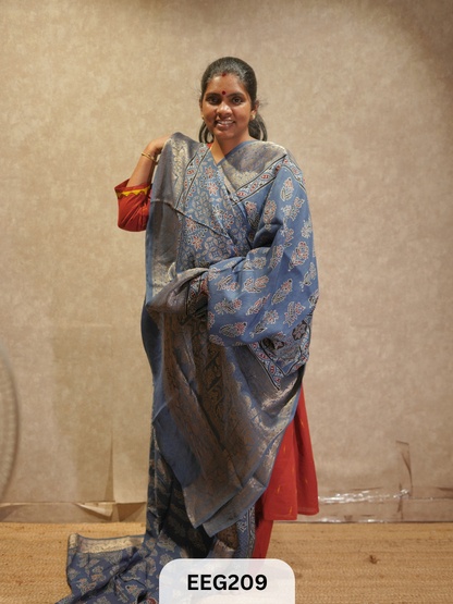 AJRAKH DOLA SILK SAREE