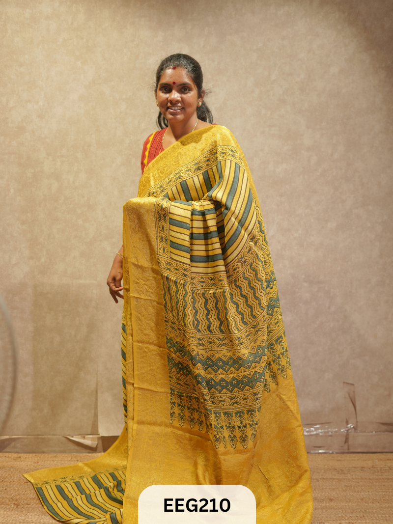AJRAKH DOLA SILK SAREE
