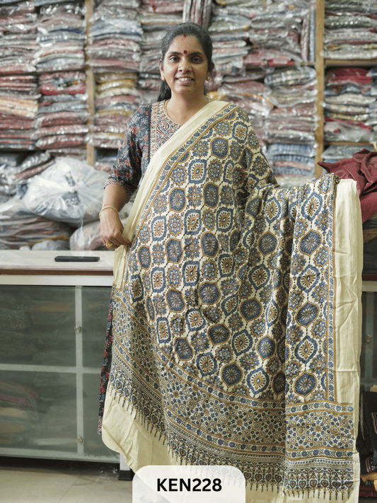 MODAL AJRAKH SCREEN PRINT DUPPATA