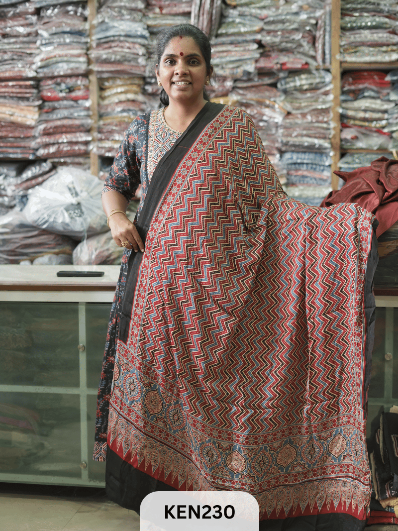 MODAL AJRAKH SCREEN PRINT DUPPATA