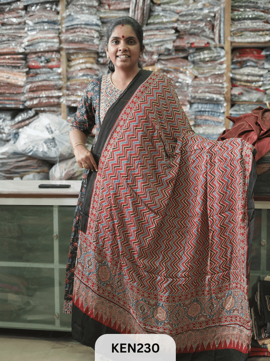 MODAL AJRAKH SCREEN PRINT DUPPATA