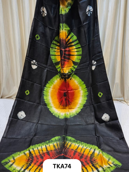 Pure Bishnupuri Silk - Shibori work saree