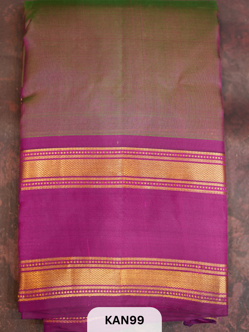 KANCHIPURAM HANDLOOM SMALL DOUBLE BORDER
