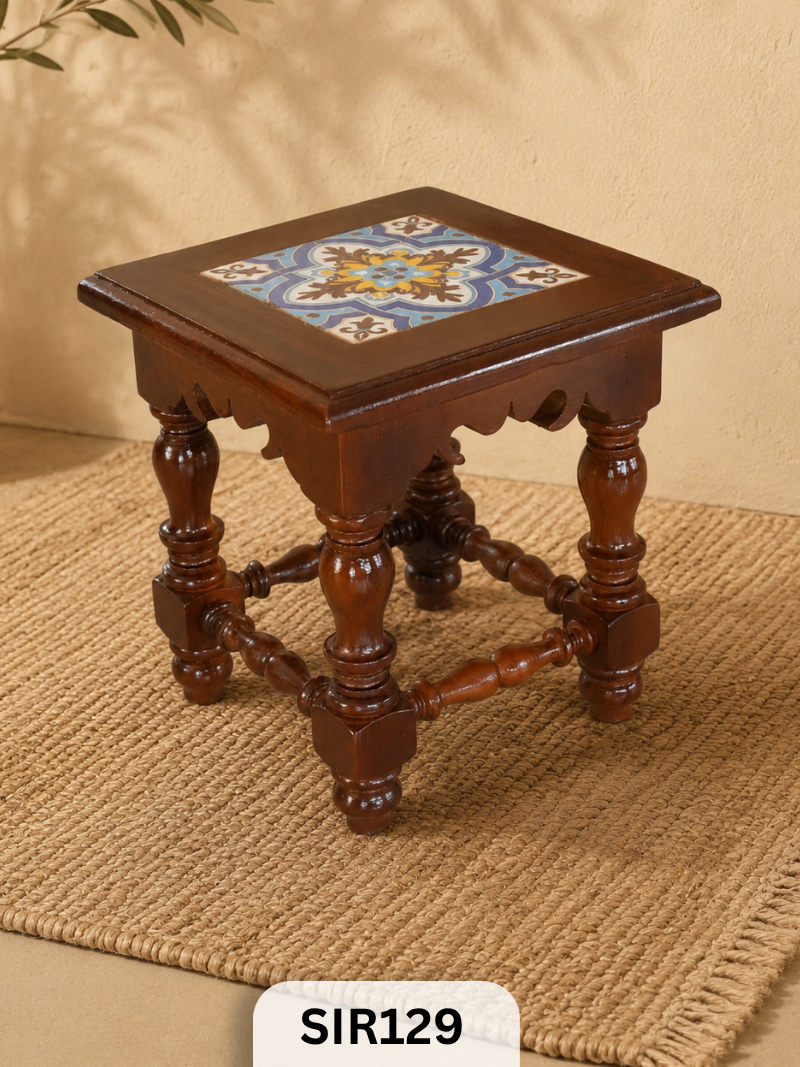 Chettinad Teak Stool