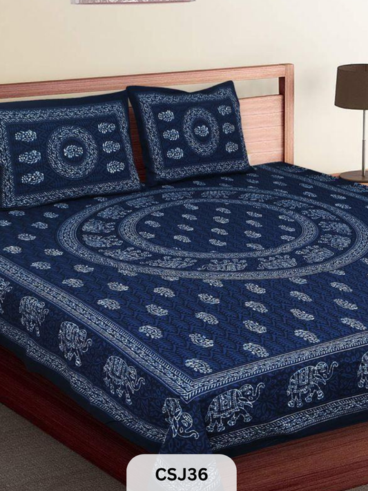 Indigo BED SHEETS-90*108