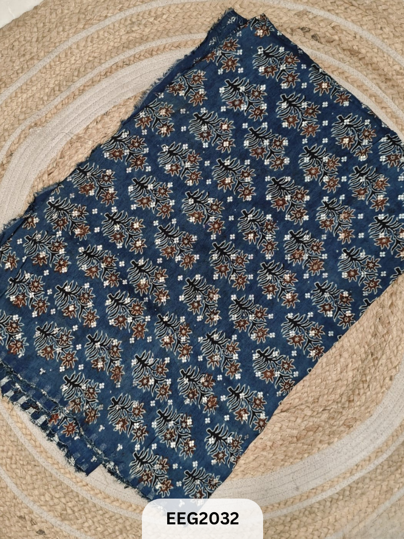 DOLA SILK AJRAKH FABRIC-1MTR