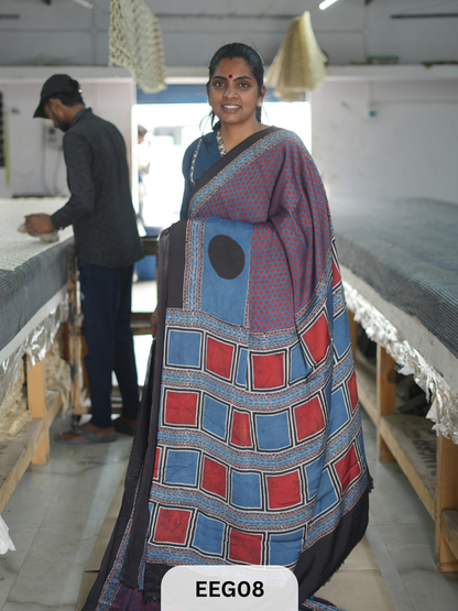 AJRAKH MODAL SAREE