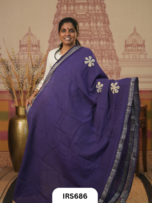 Chettinadu Saree With Barmer Aplique Work