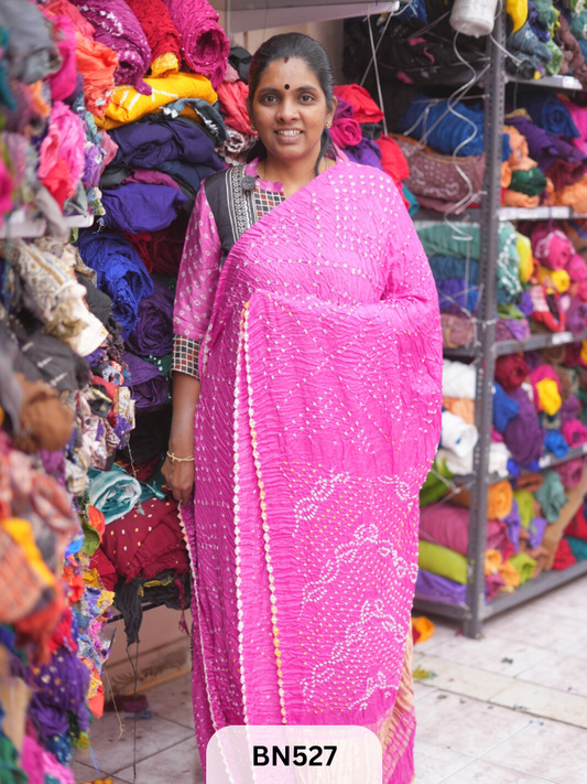 SEMI TISSUE WITH CHORAS DANI SAREE - LAGDI PATTA