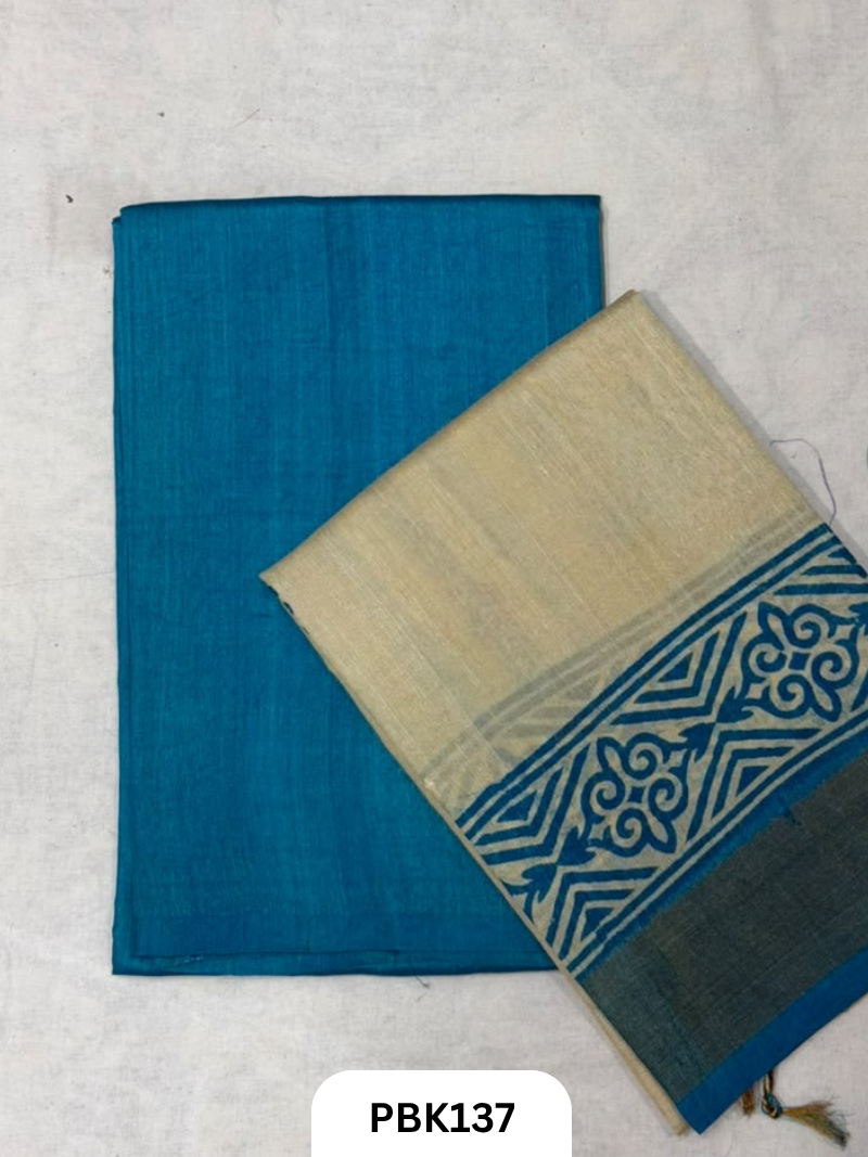 Pure Tussar Silk Salwar 2pc Top 2.5 + Duppatta 2.5  44 width