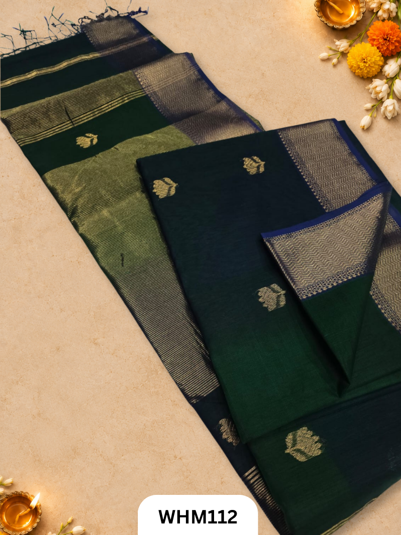 Maheshwari handloom Lotus butta sarees