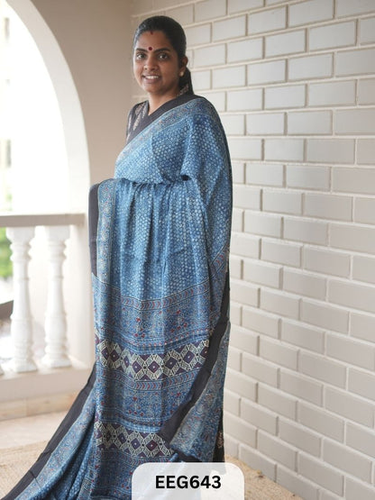 AJRAKH MODAL SAREE - JACKPOT