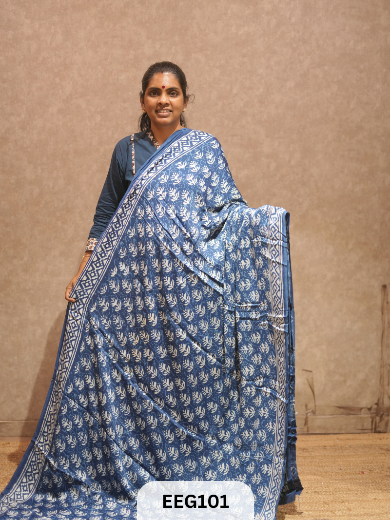 MODAL INDIGO SAREE