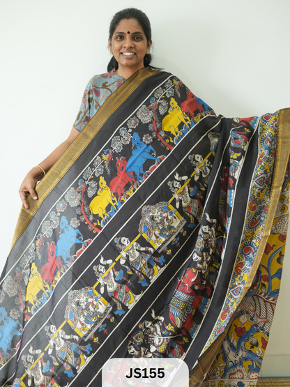 PURE CHENNURI SILK WITH MANGALAGIRI NIZAM BORDER