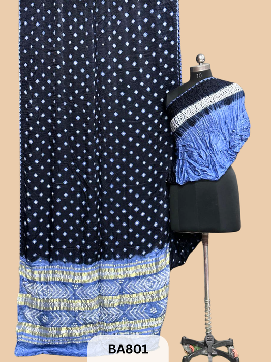 Modal with Shibori and Tie and Dye with Lagidi Pattu bandhej
