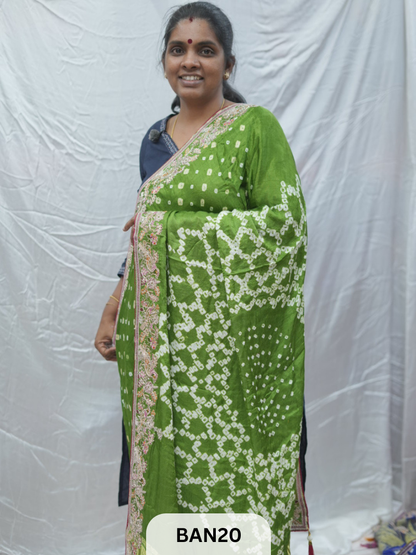 BANDHANI DESIGNER WORK WITH BANDHANI PALLU