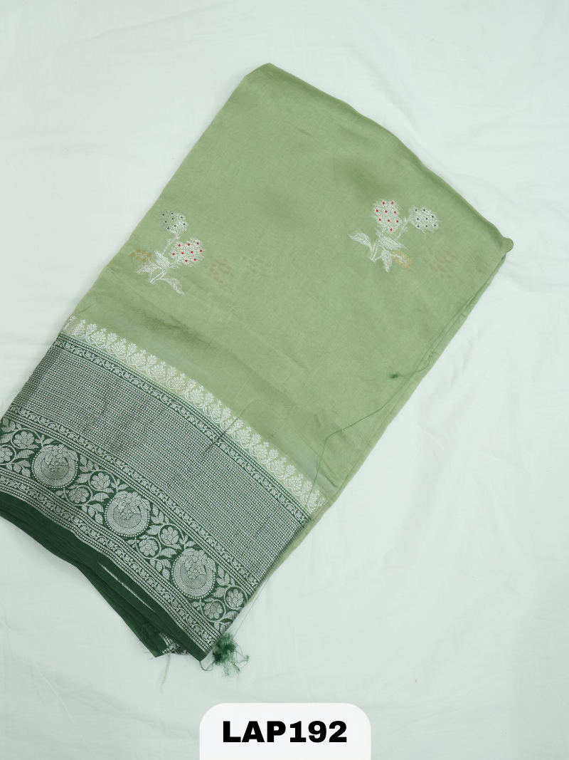 Banaras kora dupion silk saree