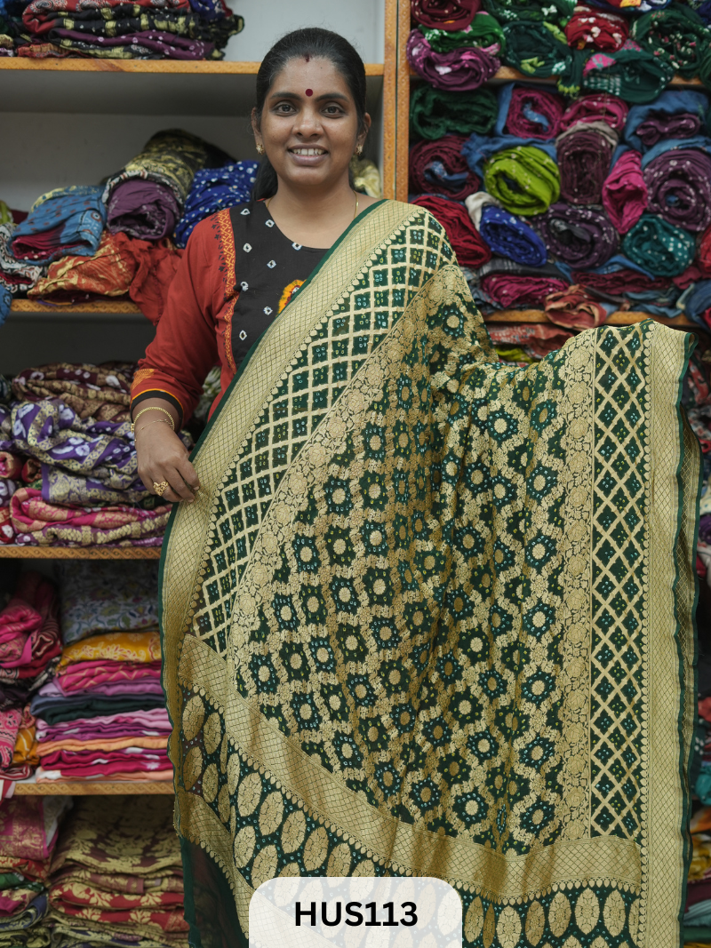 PURE KHADDI GEORGETTE DUPPATTA