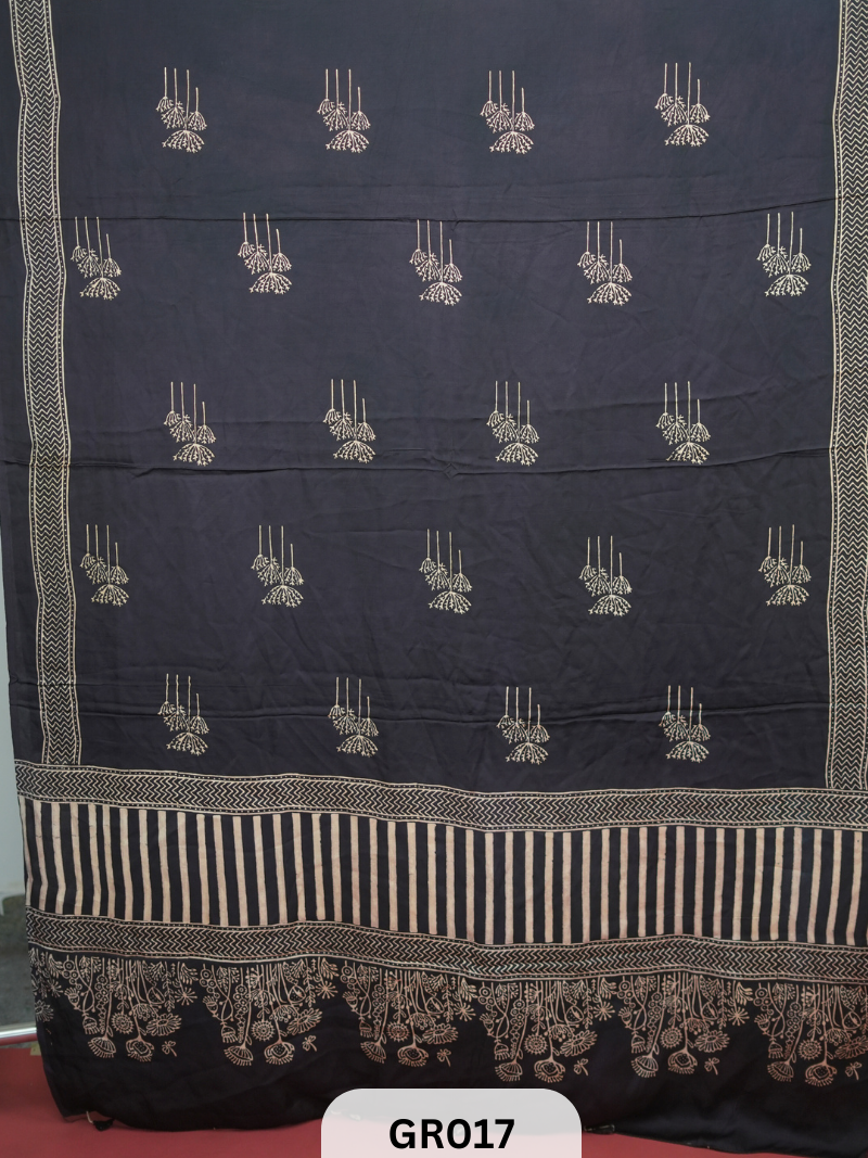 MODAL SILK DUPATTA WITH AJRAKH PRINT Saree Story with Shanmuga Priya