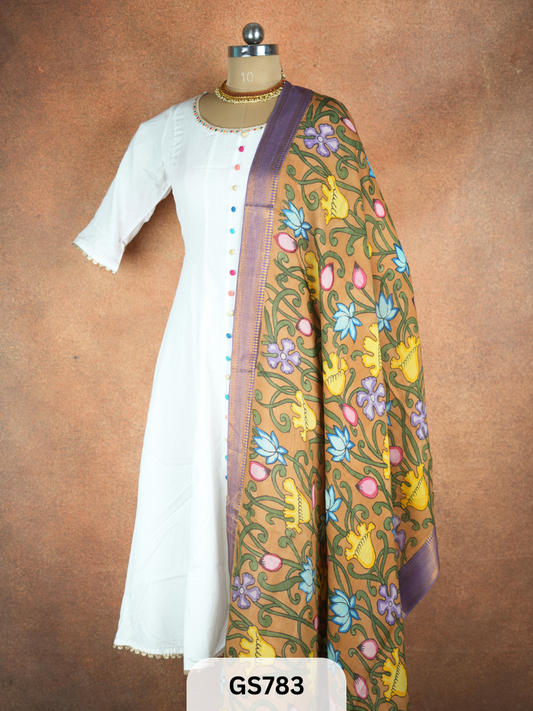 Pen Kalamkari Dupatta (Dupatta only)