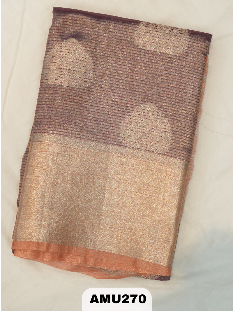BANARAS RUSSIAN SILK SAREE WITH PRINTED