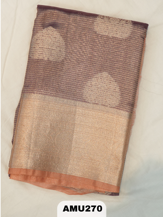 BANARAS RUSSIAN SILK SAREE WITH PRINTED