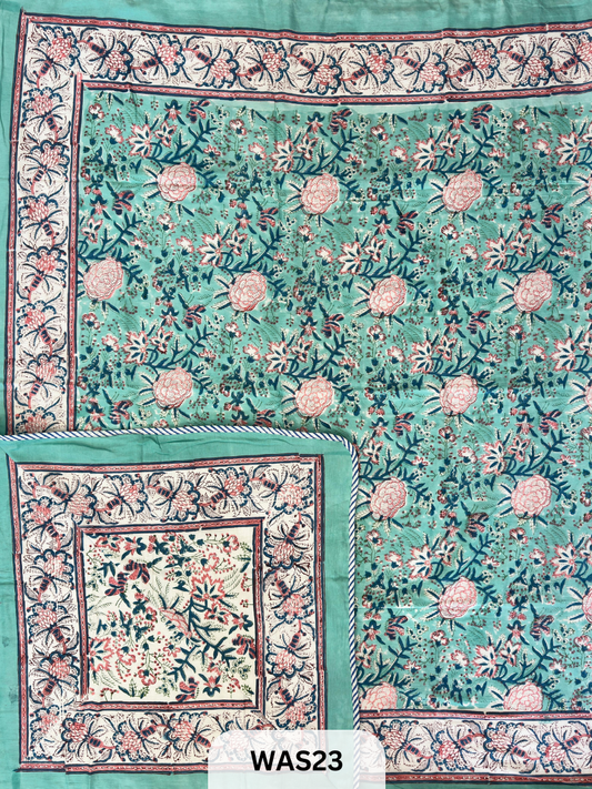 PREMIUM HAND BLOCK PRINTED JAIPURI COTTON 3 LAYER SIZE-90×108 KING SIZE