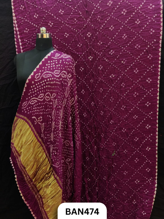 Semi Gaji SilkTissue Pallu Star Saree With Edging