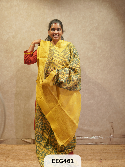 AJRAKH DOLA SILK SAREE