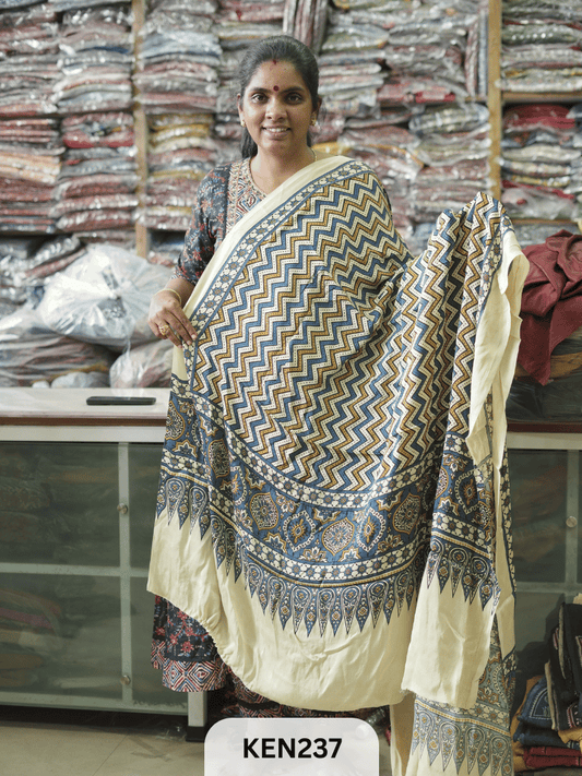 MODAL AJRAKH SCREEN PRINT DUPPATA