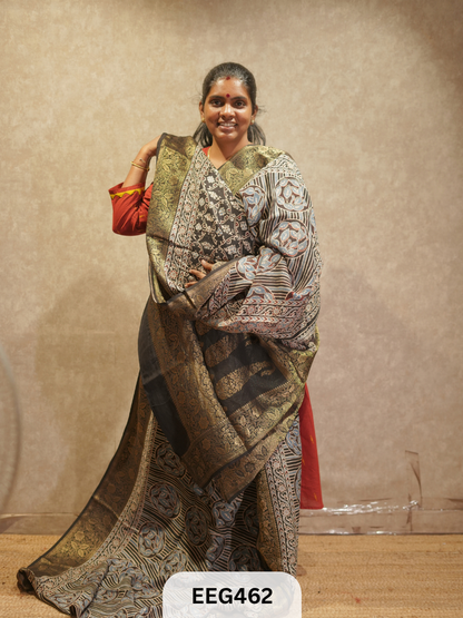 AJRAKH DOLA SILK SAREE
