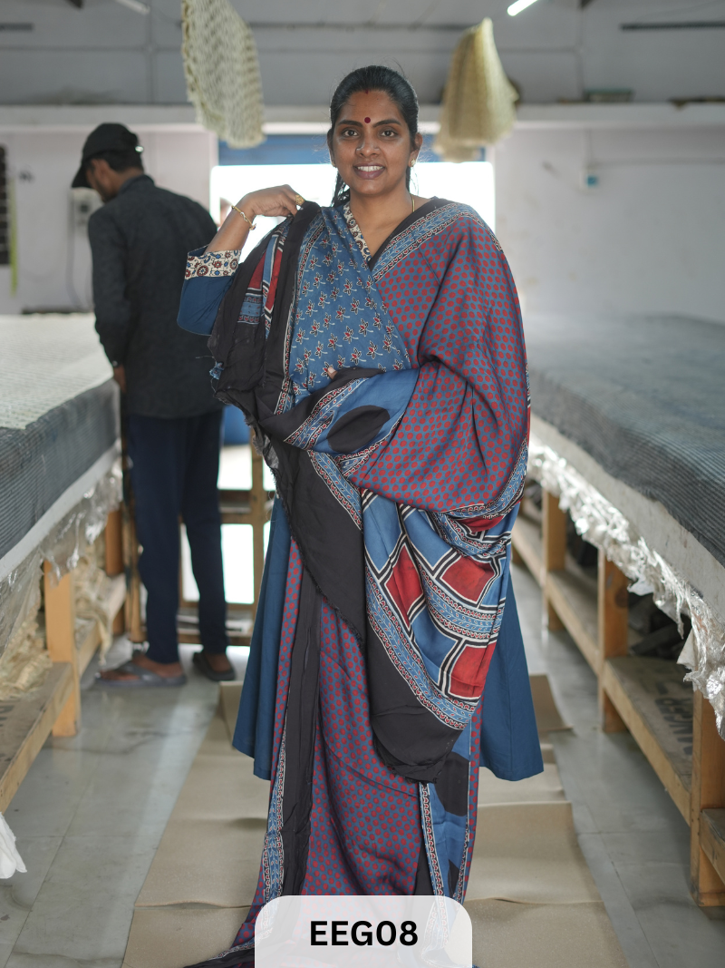 AJRAKH MODAL SAREE