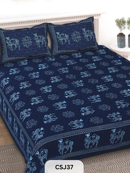 Indigo BED SHEETS-90*108
