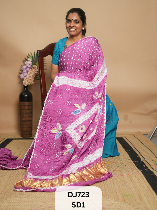 BANDHANI & AJRAKH MODAL SAREES | LAGDI PATTA | SHIBORI