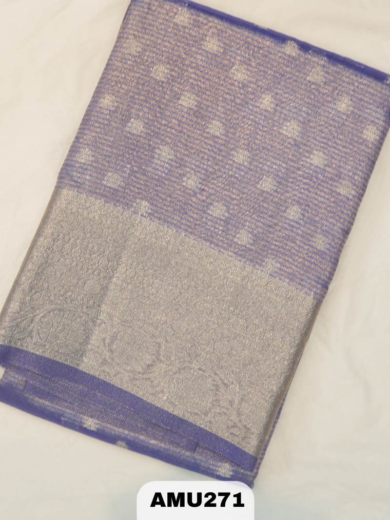 BANARAS RUSSIAN SILK SAREE WITH PRINTED