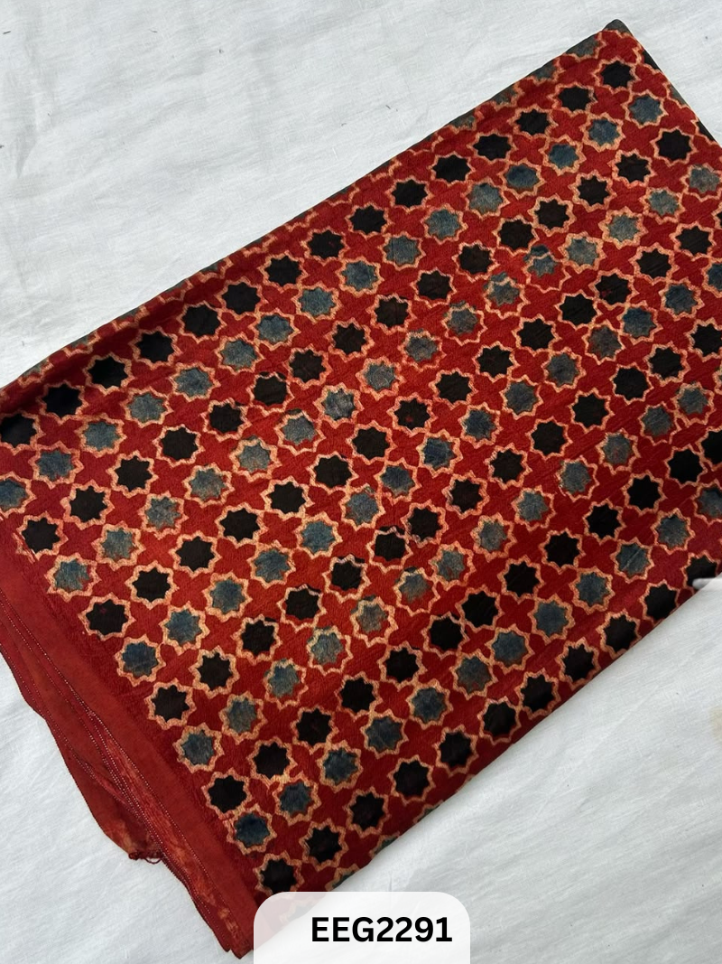 MASHRU AJRAKH FABRIC  PRINT-1 MTR