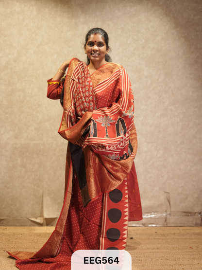 AJRAKH DOLA SILK SAREE