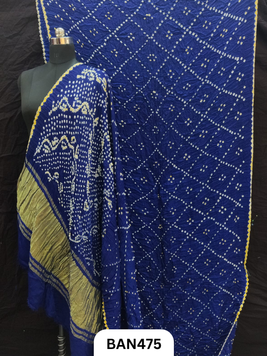 Semi Gaji SilkTissue Pallu Star Saree With Edging
