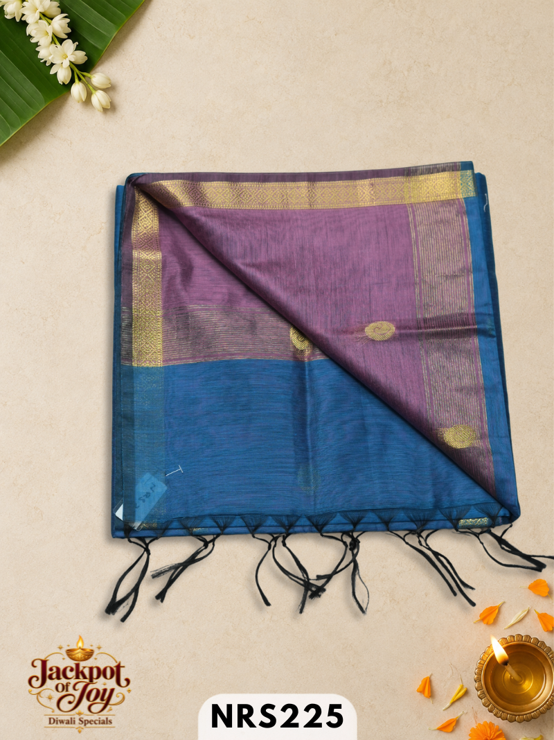 chanderi inspired maheswari saree