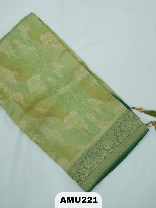 BANARAS RUSSIAN SILK SAREE WITH PRINTED
