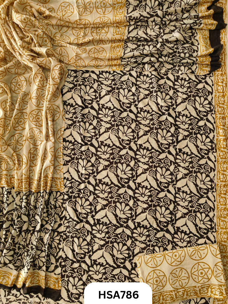 Exclusive Bagru Handblock Print Salwar Suit 3pcs