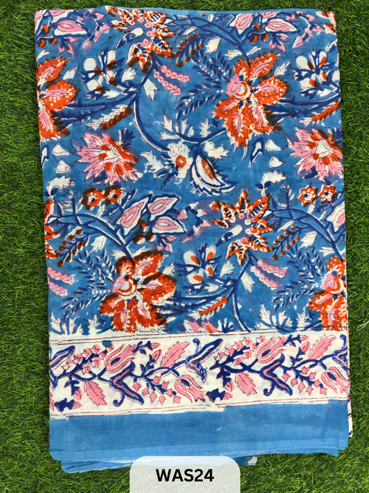PREMIUM HAND BLOCK PRINTED JAIPURI COTTON 3 LAYER SIZE-90×108 KING SIZE