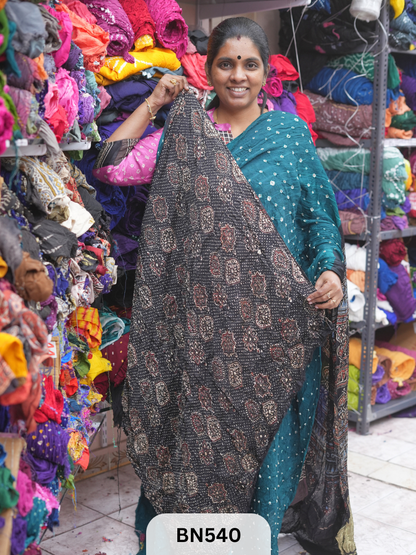 MODAL GAJI - AJRAKH BANDHINI SAREE