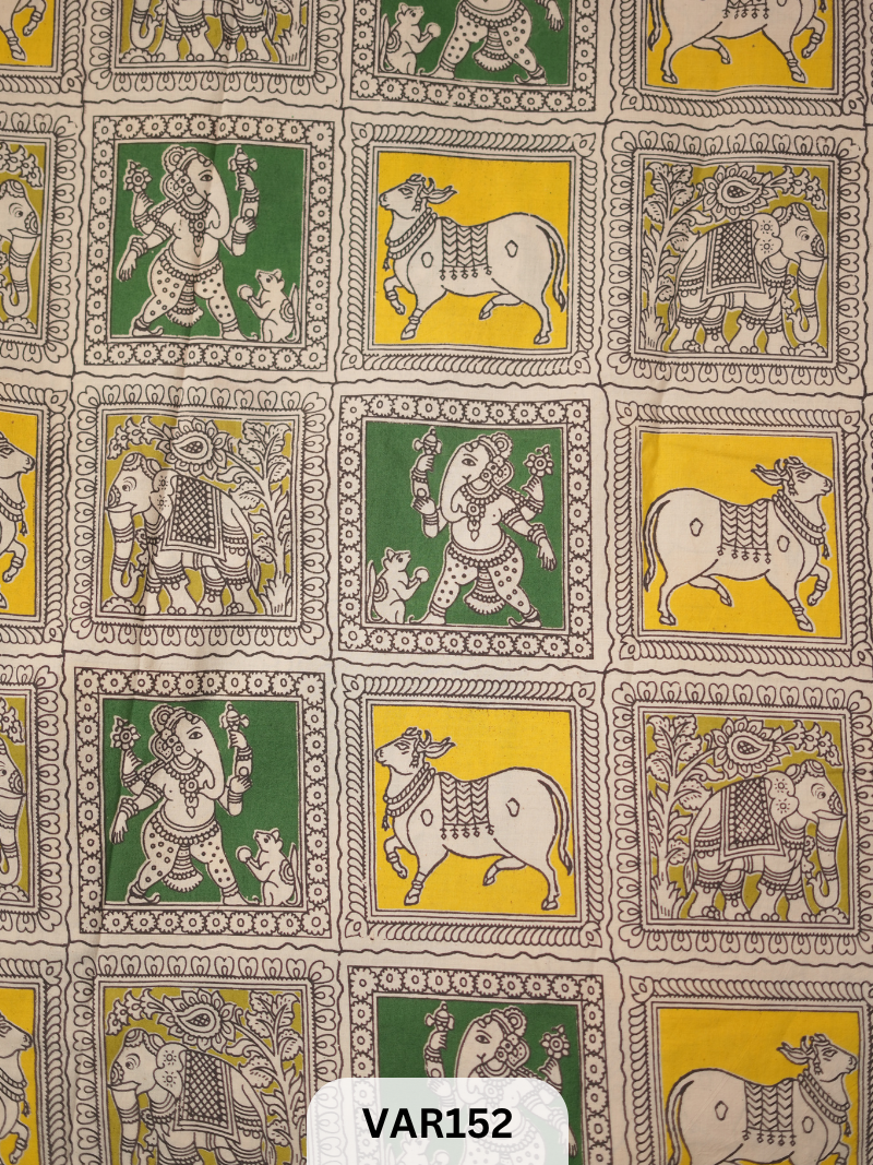 KALAMKARI HANDBLOCK PRINT- FABRIC -1mtr